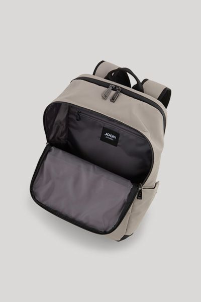 Joop! Dinamico Pietro grauer Rucksack mit Zwei-Wege-Reißverschluss Design