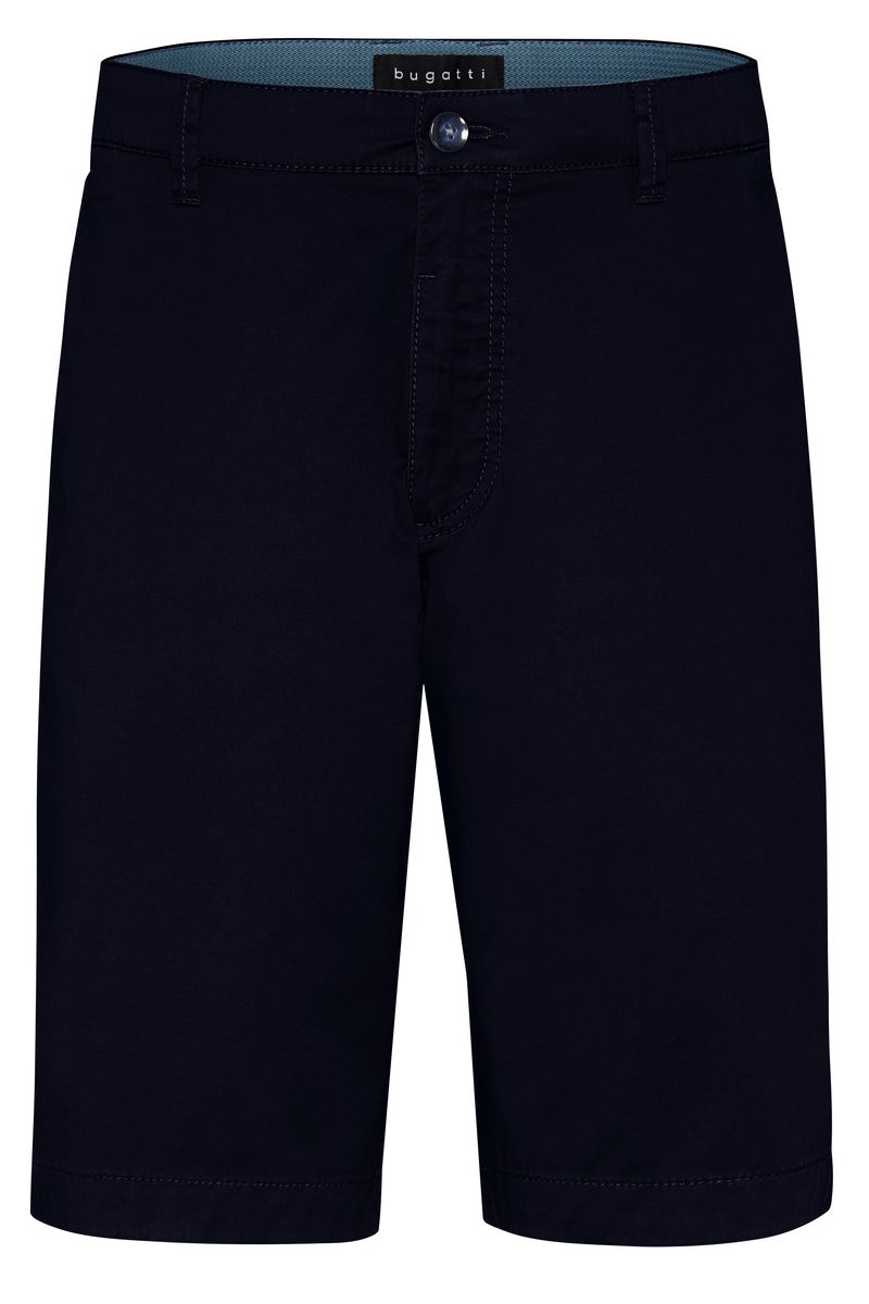 Flexible Baumwoll-Bermuda-Shorts in Marineblau