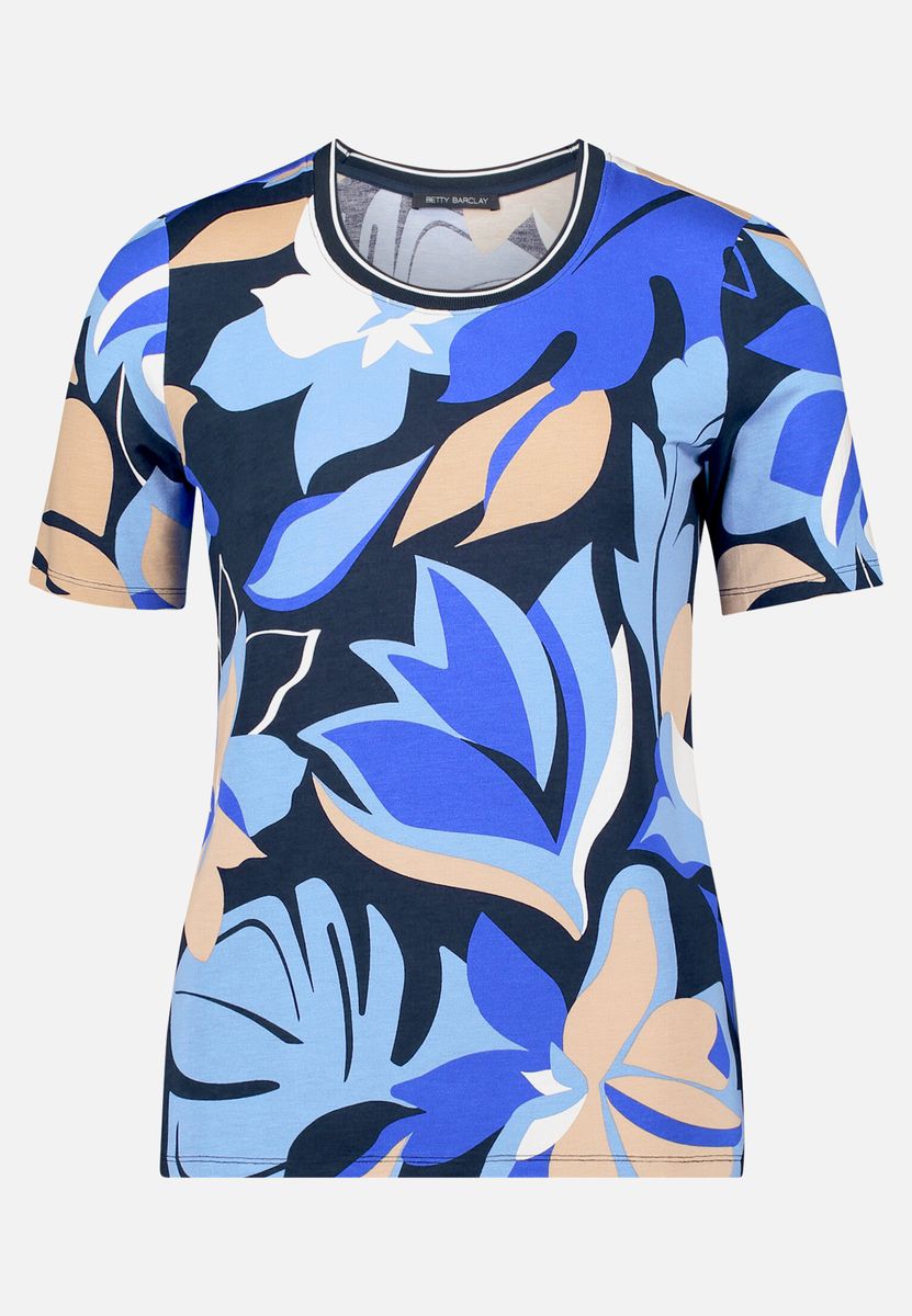 Kurzarmshirt mit Blumenmuster