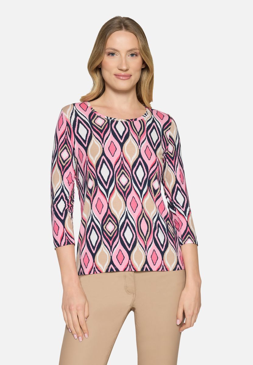 Kurzarmshirt mit Blumenmuster