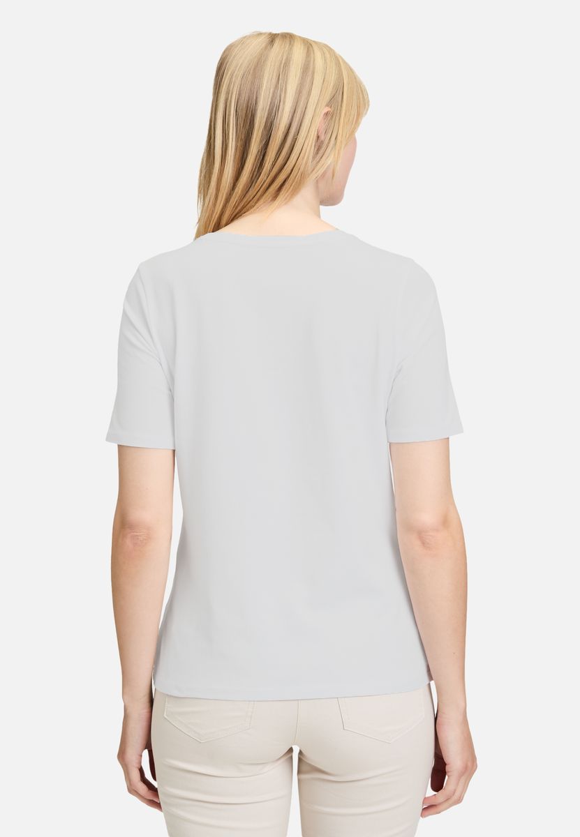T-Shirt mit Grafikprint und Baumwollmischung