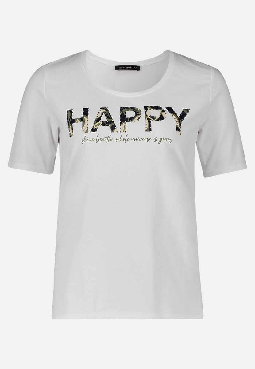 T-Shirt mit Grafikprint und Baumwollmischung