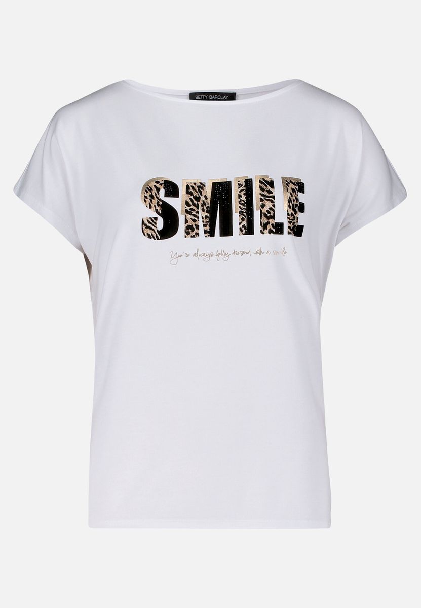 T-Shirt mit Grafikprint und Baumwollmischung