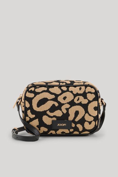 JOOP! Cloe Schultertasche mit Animal-Print Schwarz und Beige