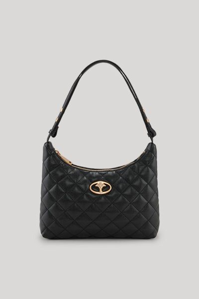 JOOP! Bellagio Joy Schwarze Gesteppte Hobo Bag aus Kunstleder