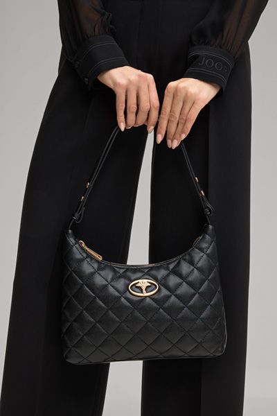 JOOP! Bellagio Joy Schwarze Gesteppte Hobo Bag aus Kunstleder