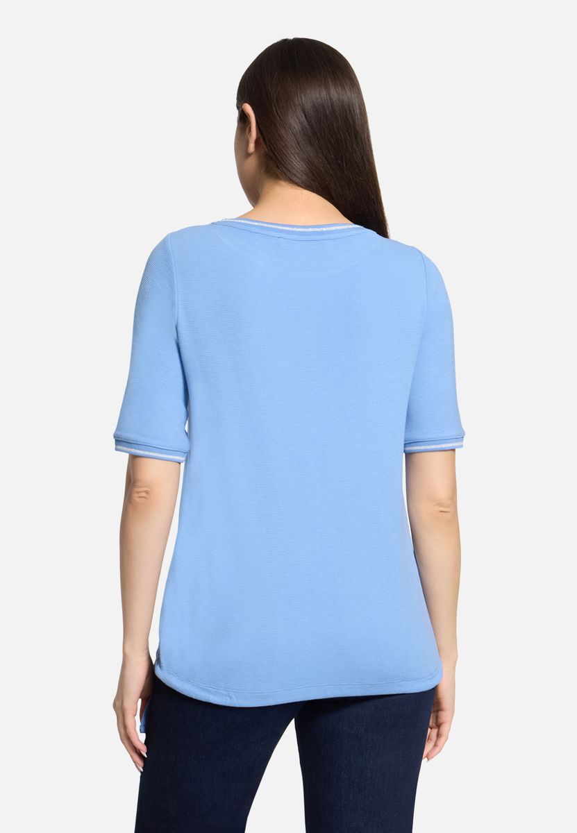 T-Shirt mit abstraktem Muster und Bindedetail
