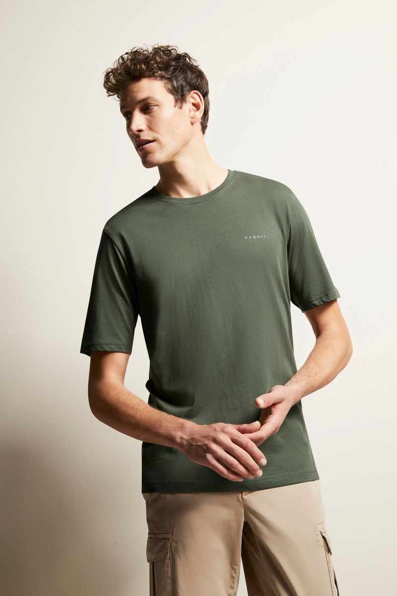 Modernes Moosgrünes Basic T-Shirt