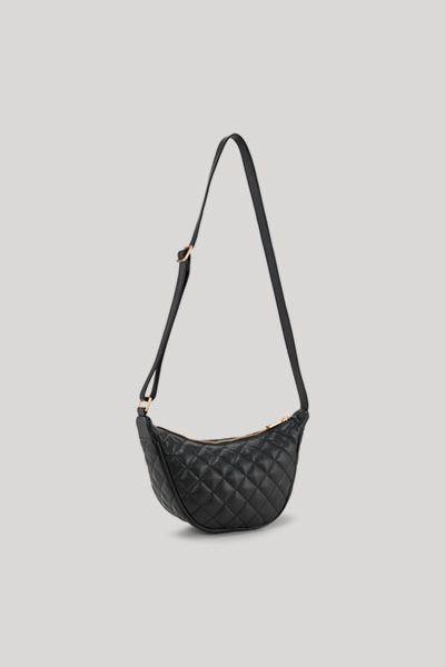 JOOP! Bellagio Ivy Schwarze Gesteppte Crescent Schultertasche mit Logo