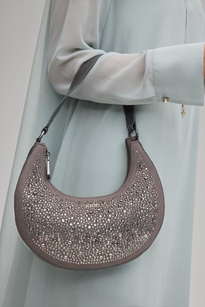 Joop! Gioiello Rixa Hobo Bag Taupe mit Strassverzierungen