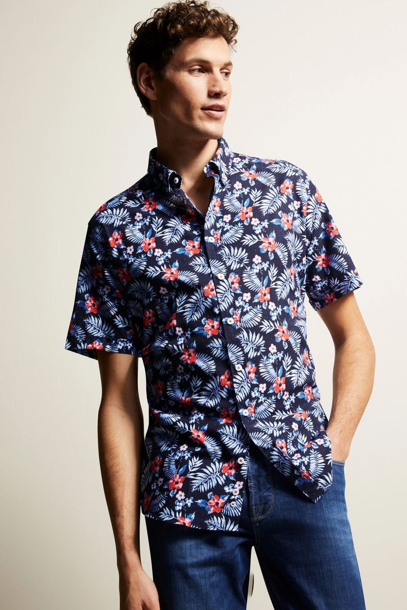 Kurzarmhemd mit Blumendruck