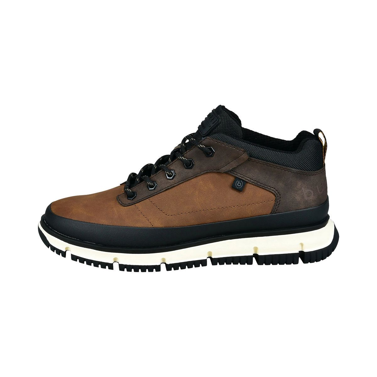 Brauner Sneaker-Boot mit Kontrastsohle