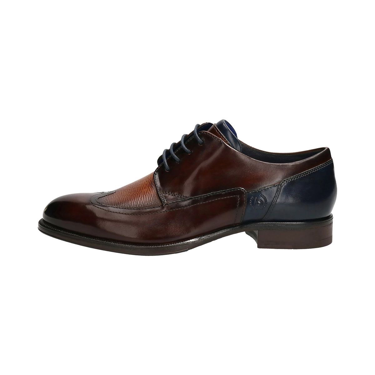 Eleganter brauner Leder-Brogue-Schnürschuh