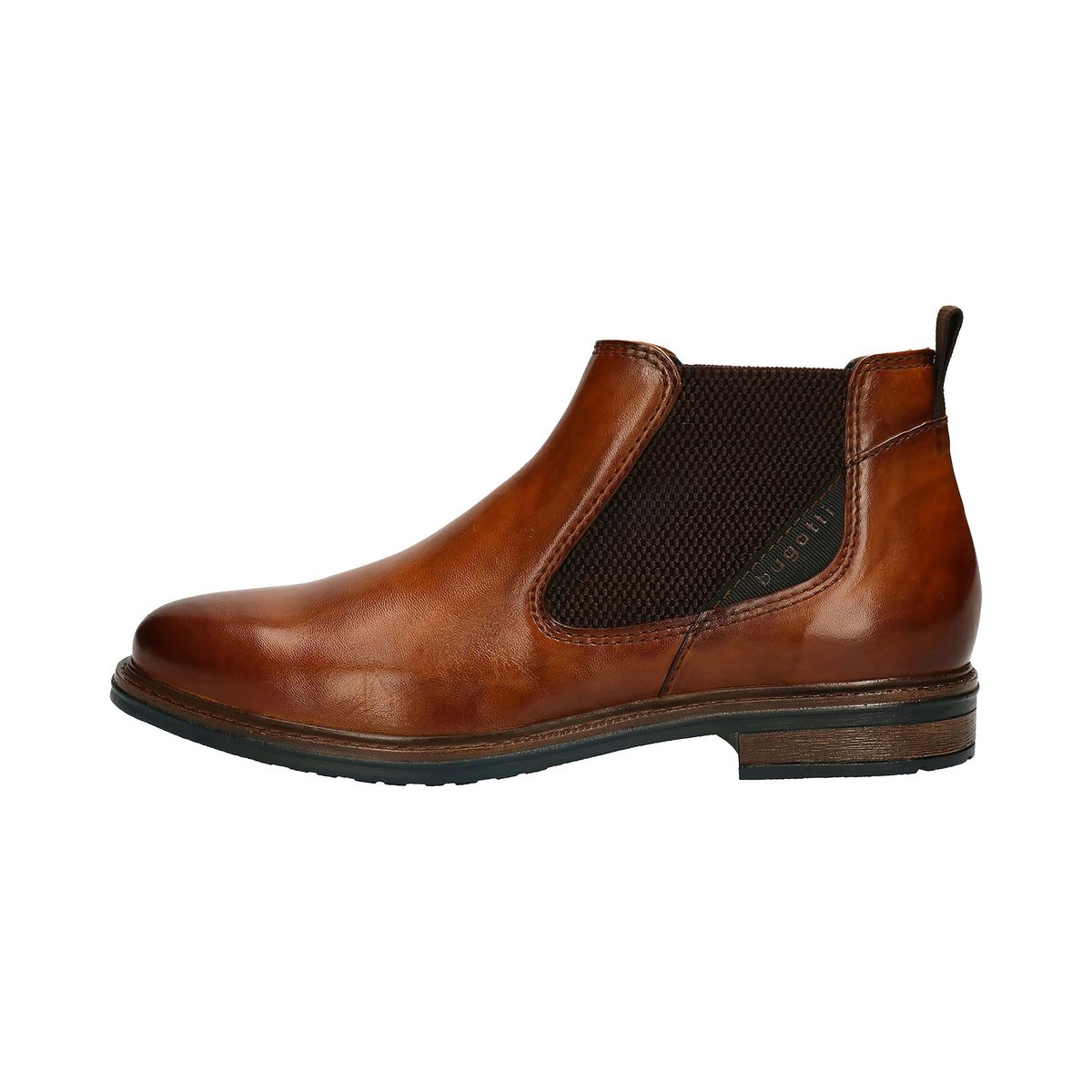 Cognacfarbene Chelsea Lederstiefeletten