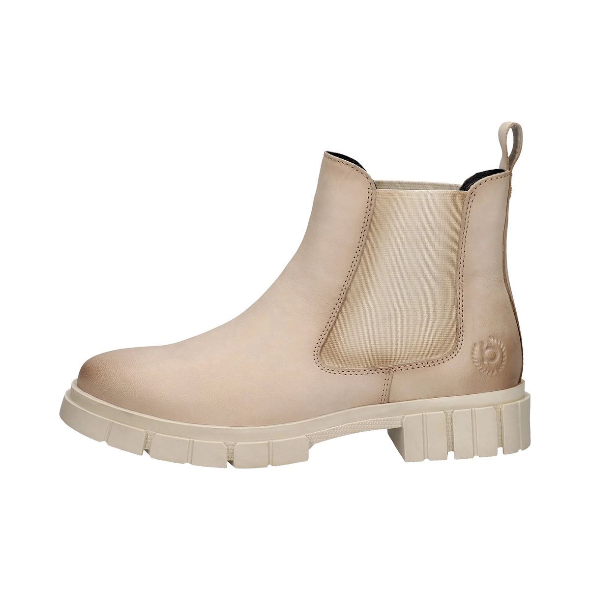 Chelsea Leder Stiefeletten mit Profilsohle