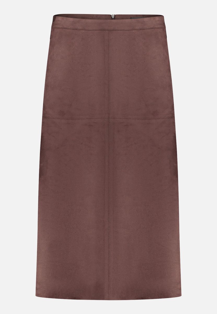 Unifarben A-Linien-Midi-Rock