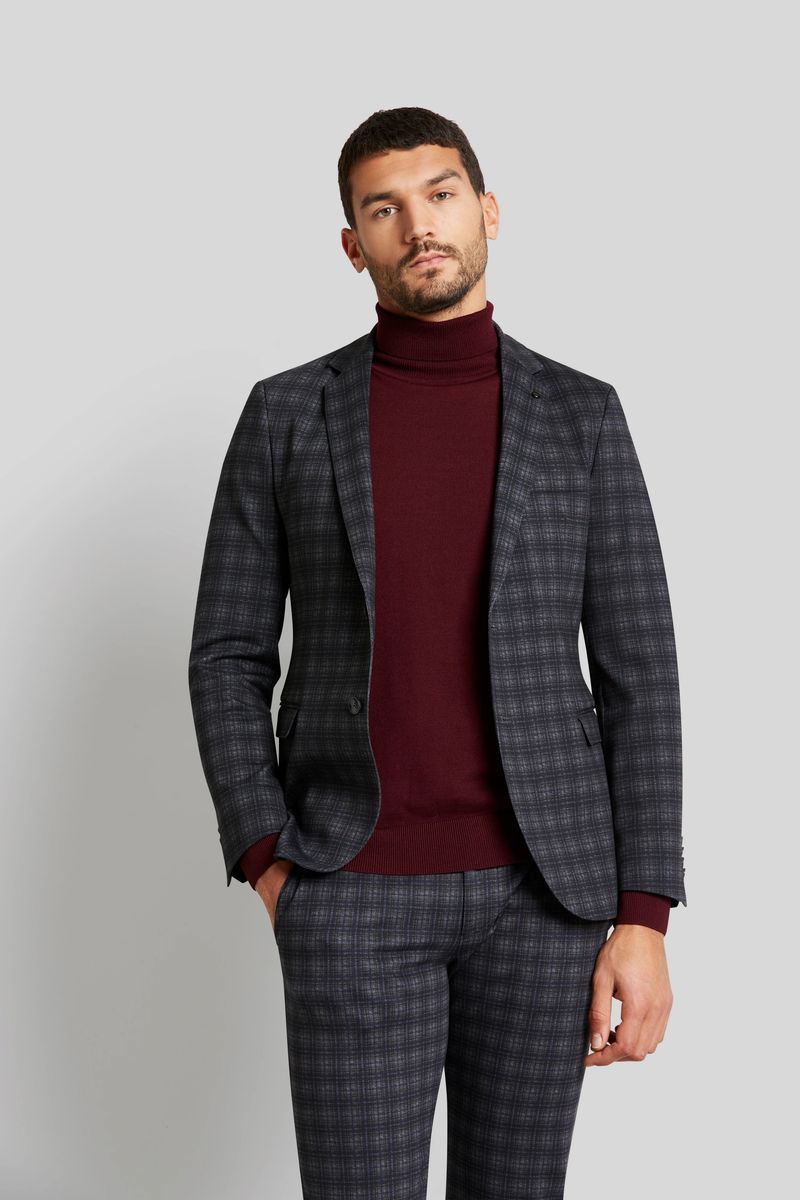 Schmal geschnittenes kariertes Blazer Jackett