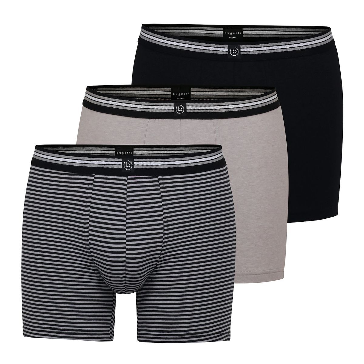 Herren Gestreifte Lange Boxershorts Packung