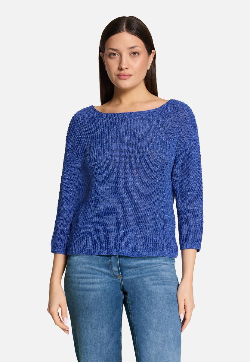Basis-Strickpullover mit Rippstruktur