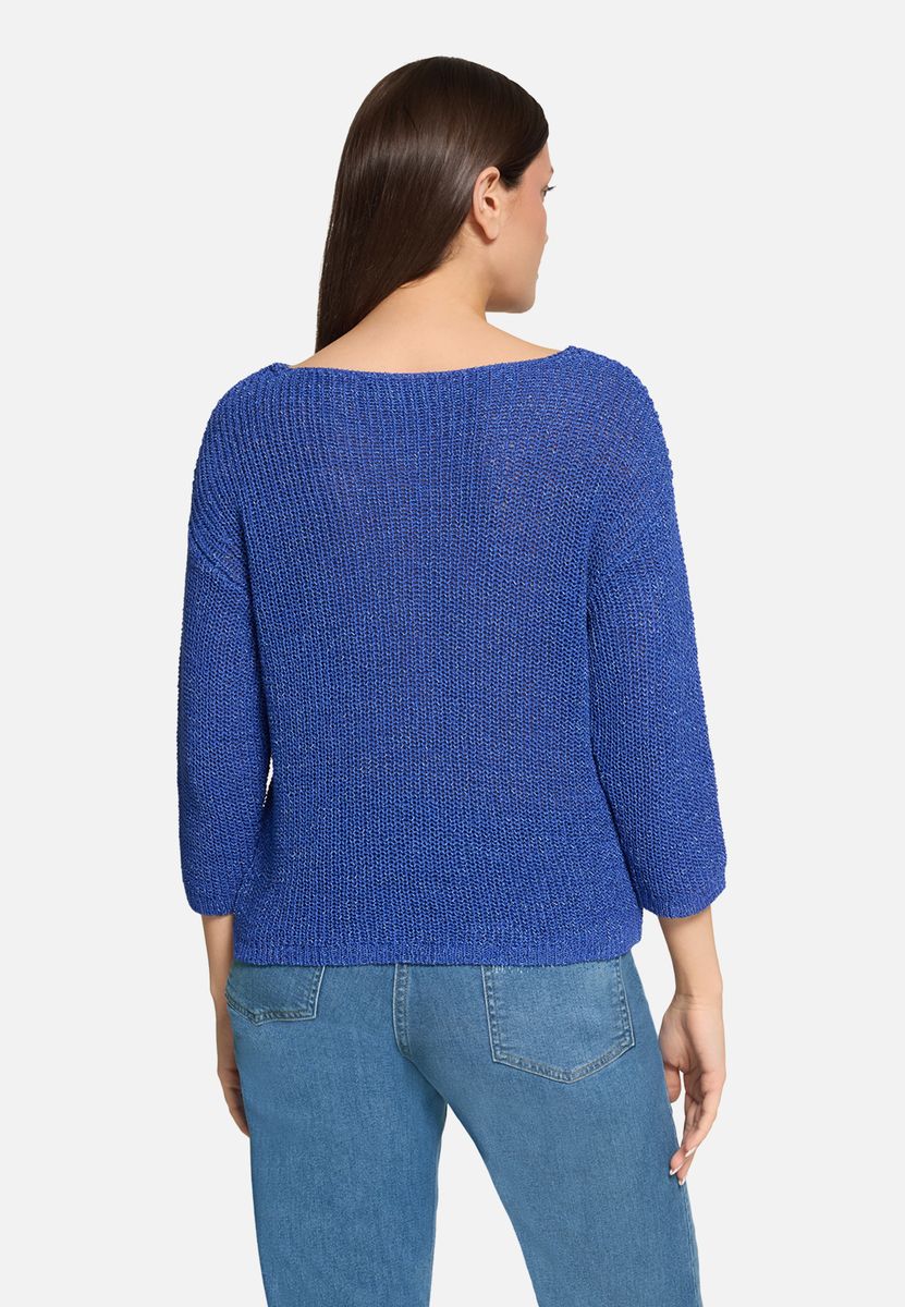 Basis-Strickpullover mit Rippstruktur