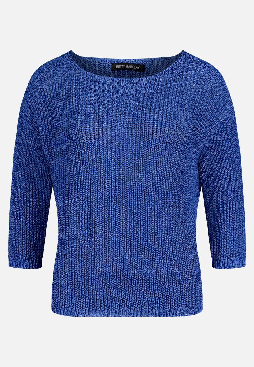 Basis-Strickpullover mit Rippstruktur
