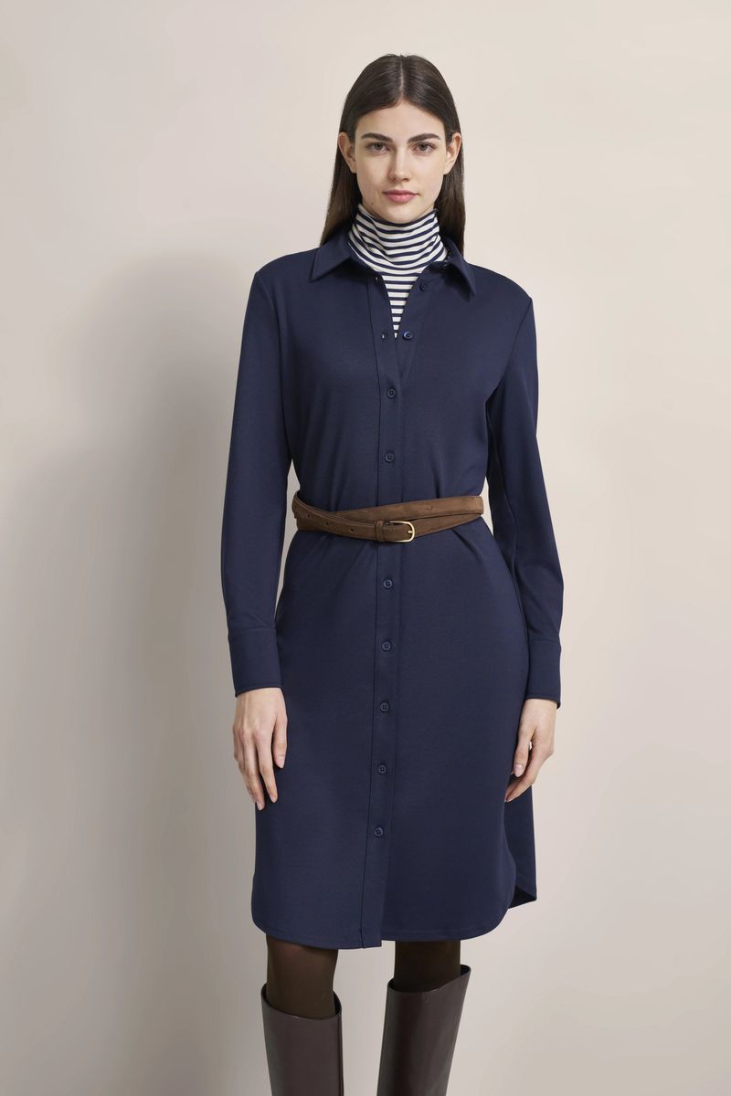 Lässiges Jersey-Strick-Blusenkleid