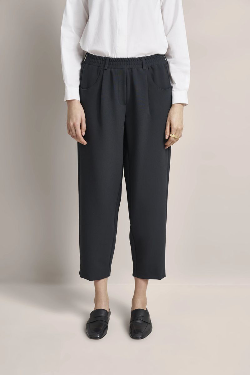 Locker geschnittene Cropped Hose mit Taschen