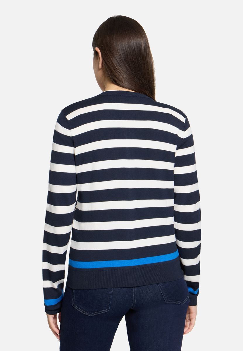 Strickjacke mit Reißverschluss und Animal-Print