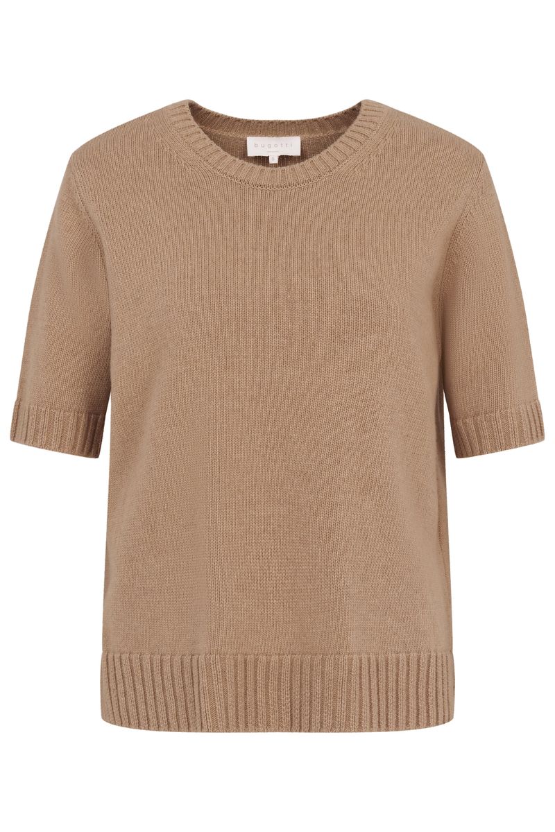 Locker geschnittenes Kurzarm Strickoberteil