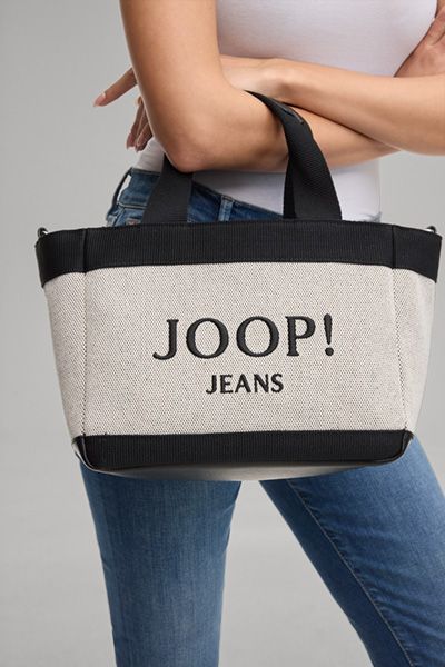 JOOP! Jeans Calduccio Tela Yvette Creme/Schwarz Tragetasche