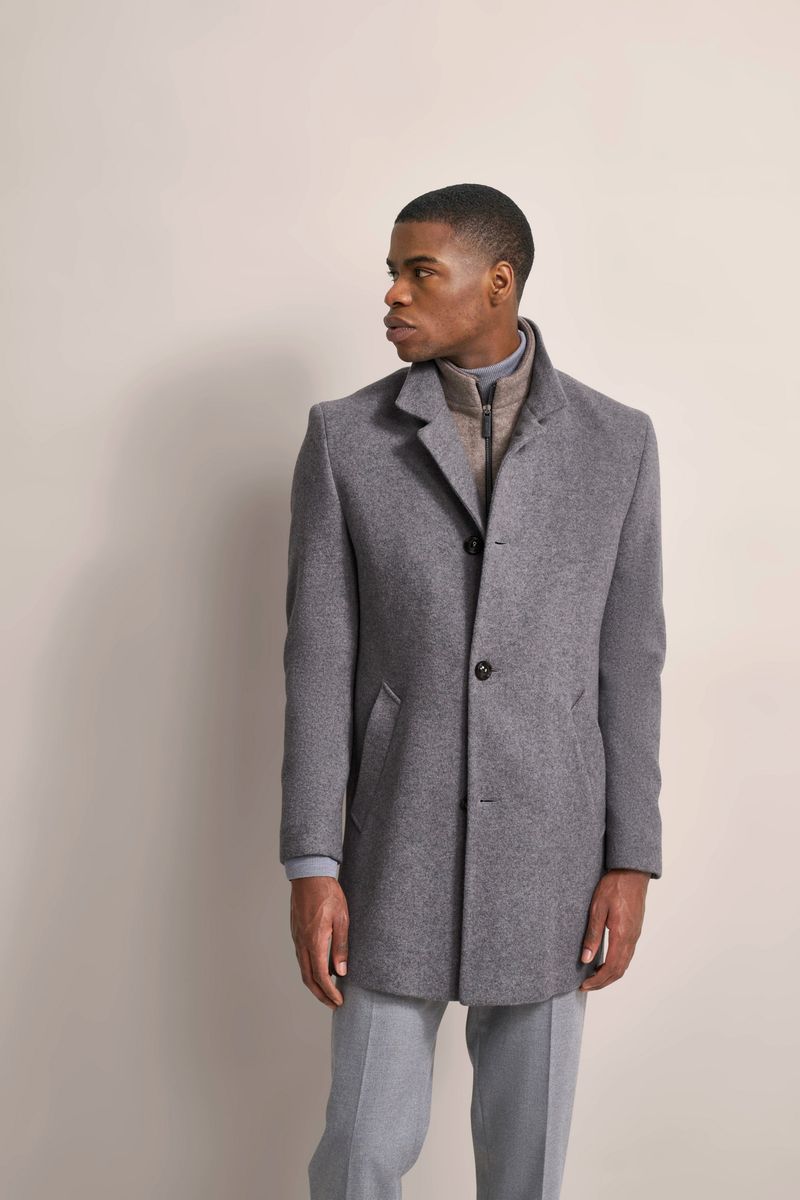 Schmaler Kaschmir Woll-Obermantel