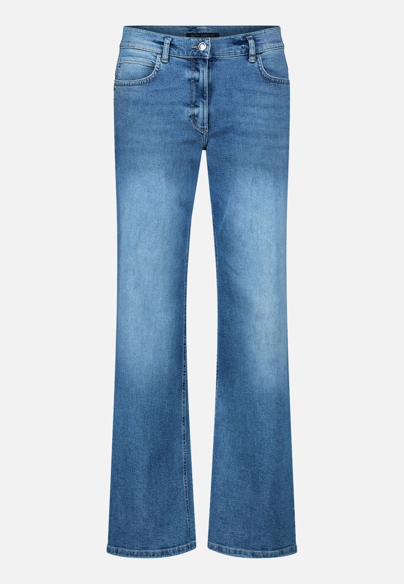 Weitgeschnittene Jeanshose aus Denim mit Taschen