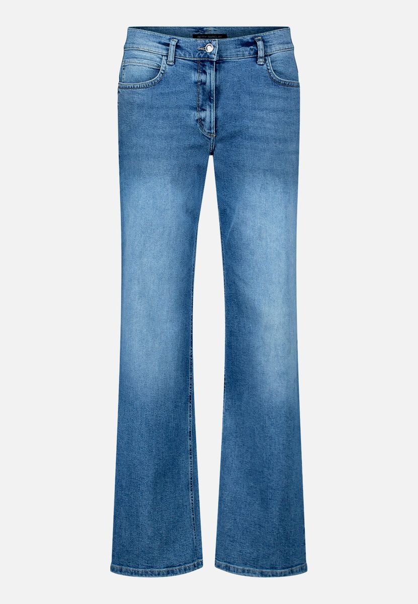Weitgeschnittene Jeanshose aus Denim mit Taschen