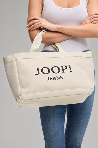Joop! Jeans Calduccio Yvette Creme Canvas Tragetasche mit Riemen
