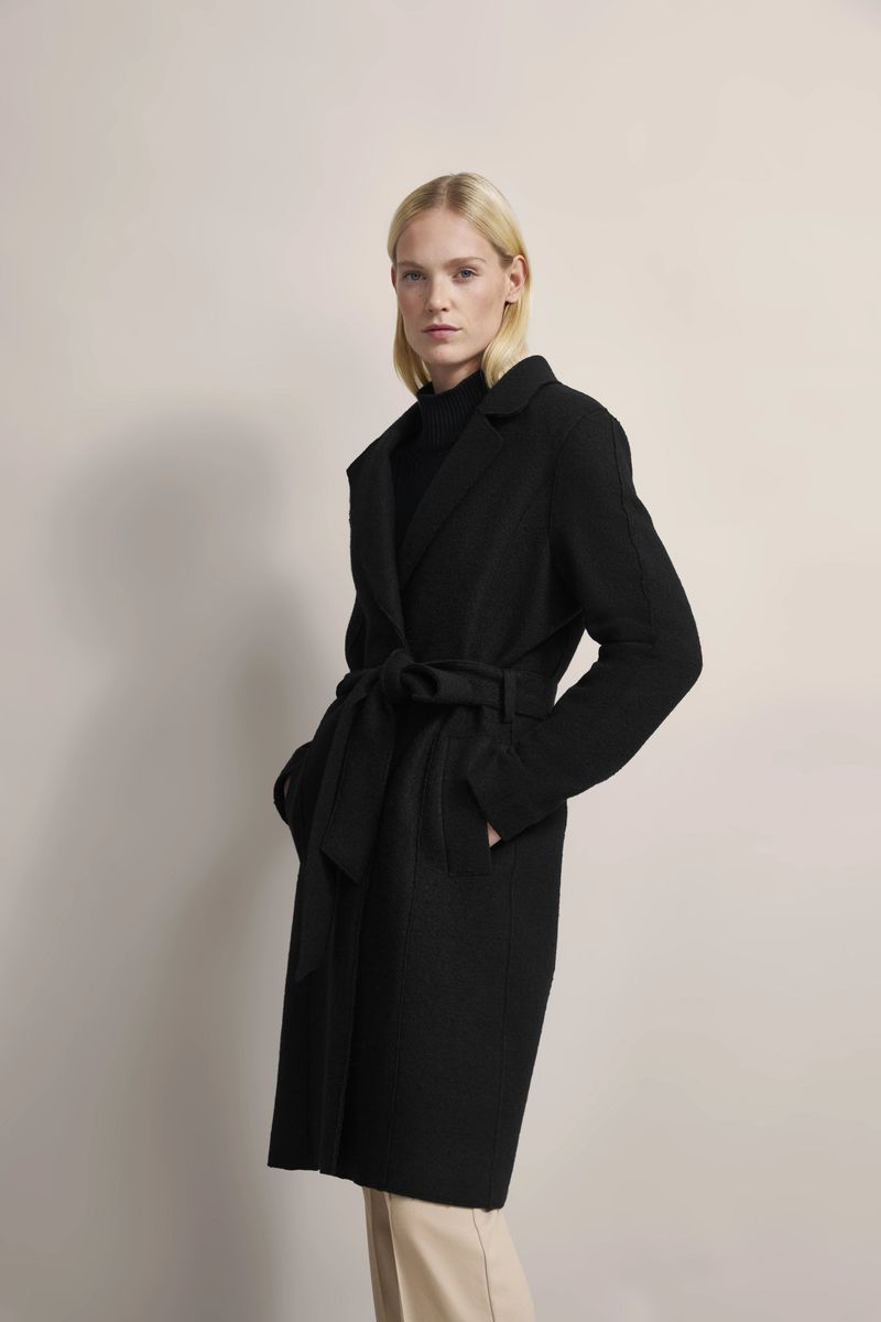 Eleganter Woll-Trenchcoat mit Reverskragen