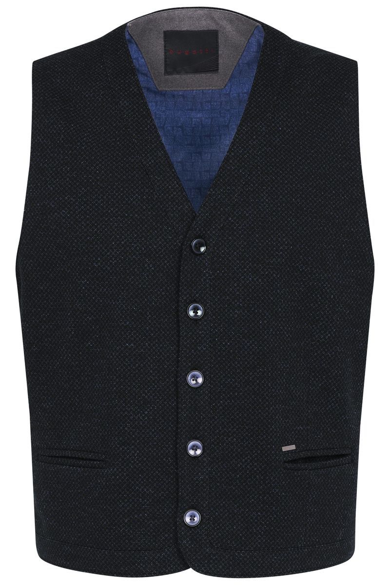 Moderne marineblaue Anzugweste mit Struktur