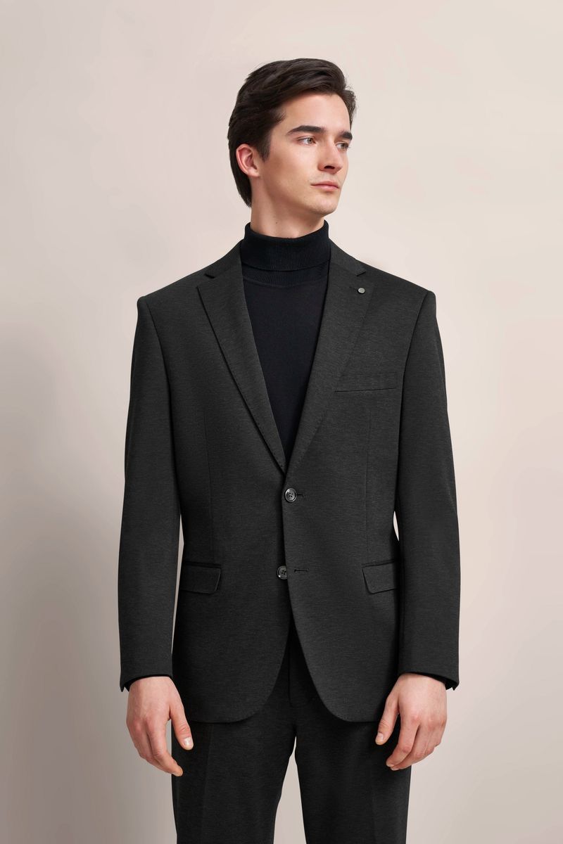 Modernes dunkelgraues Sakko mit Struktur