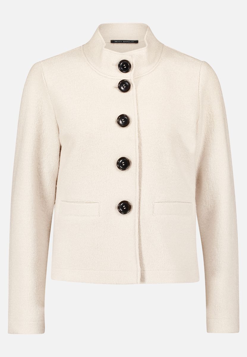 Elegante Jacke mit Knopfleiste und Stehkragen