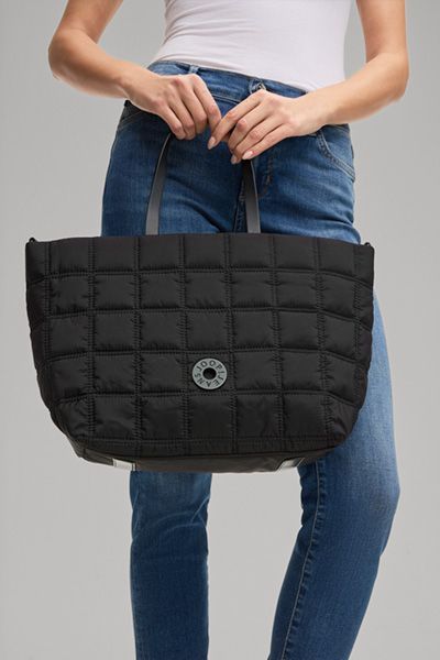 JOOP! Facilita Pam Schwarze Gesteppte Tote Bag mit Schultergurt