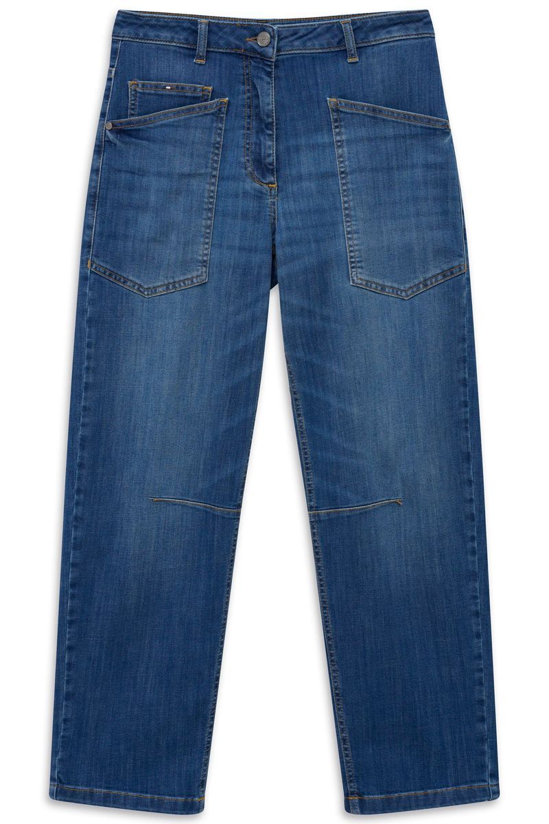 Moderne Barrel-Jeans mit geradem Bein