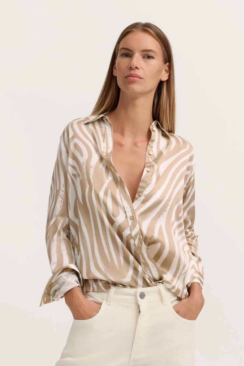 Hemdbluse mit Zebra-Muster
