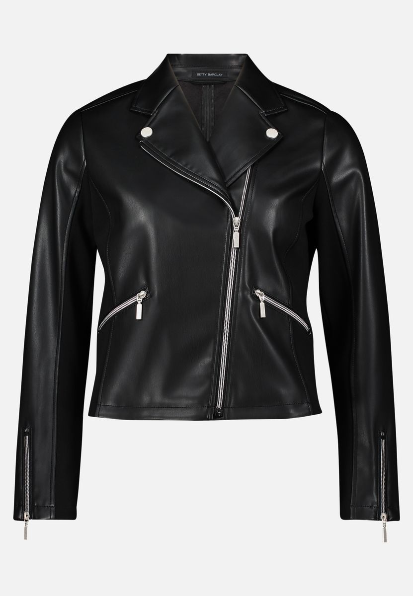Klassische Bikerjacke aus Kunstleder