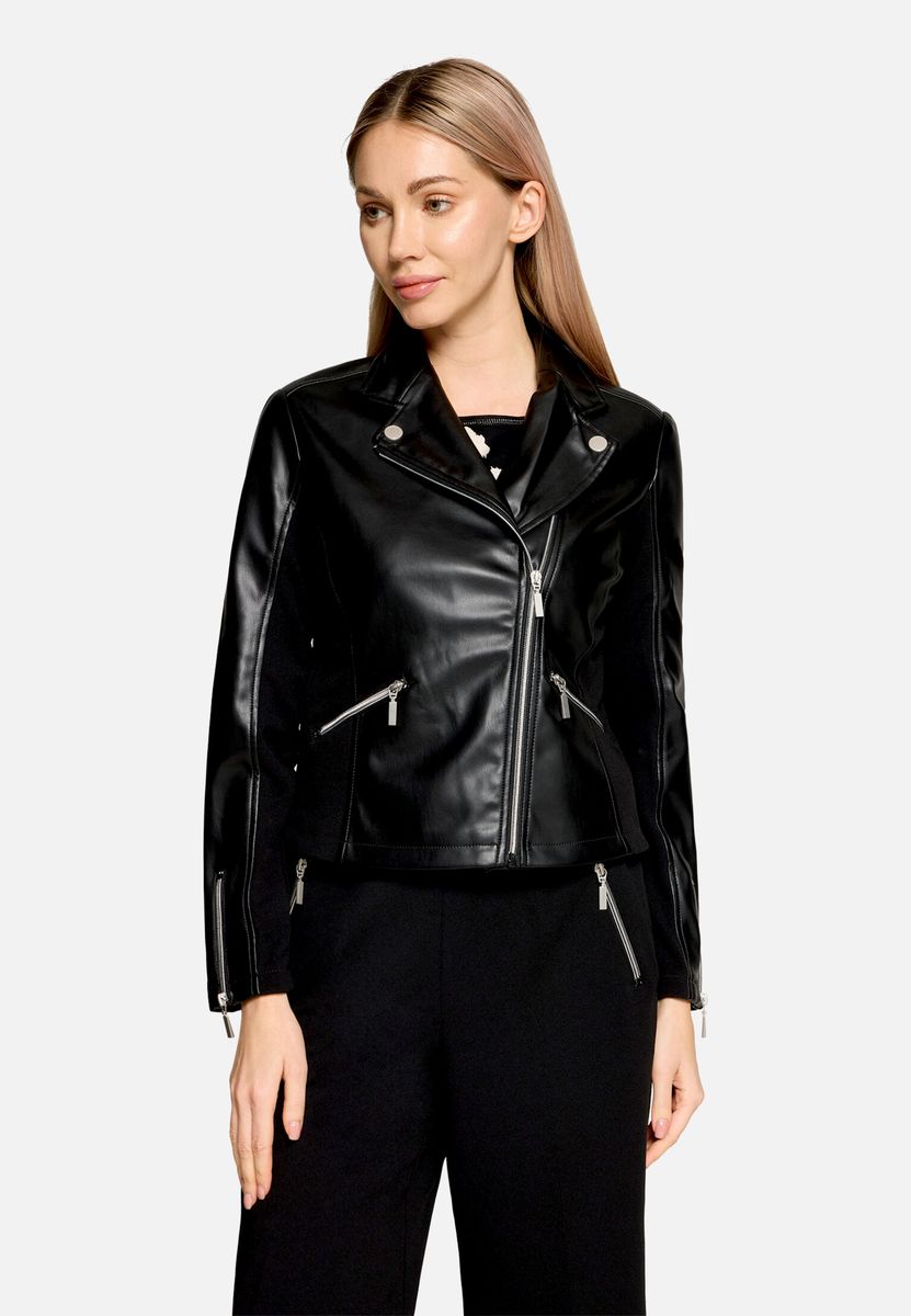 Klassische Bikerjacke aus Kunstleder