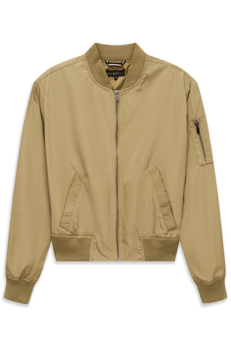 Leichte Bomberjacke mit geripptem Kragen