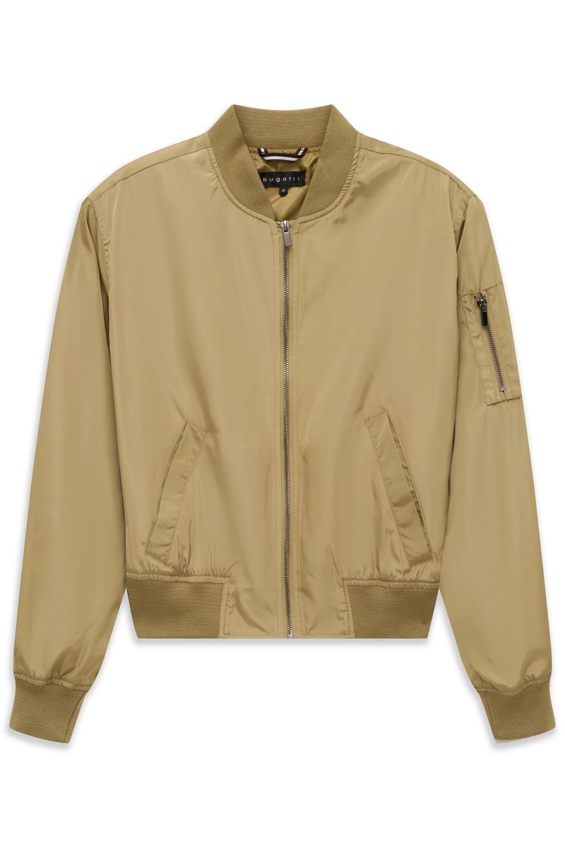 Leichte Bomberjacke mit geripptem Kragen