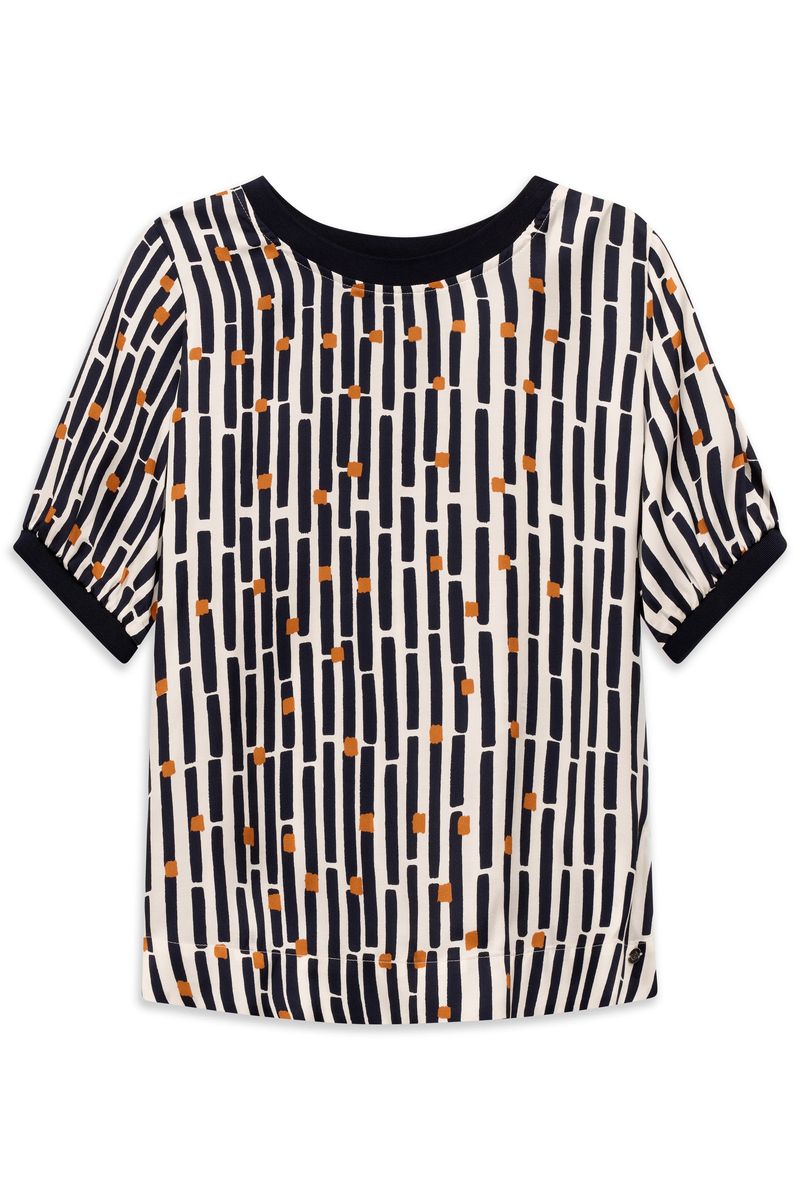 Modische Bluse mit Print und lockerer Passform