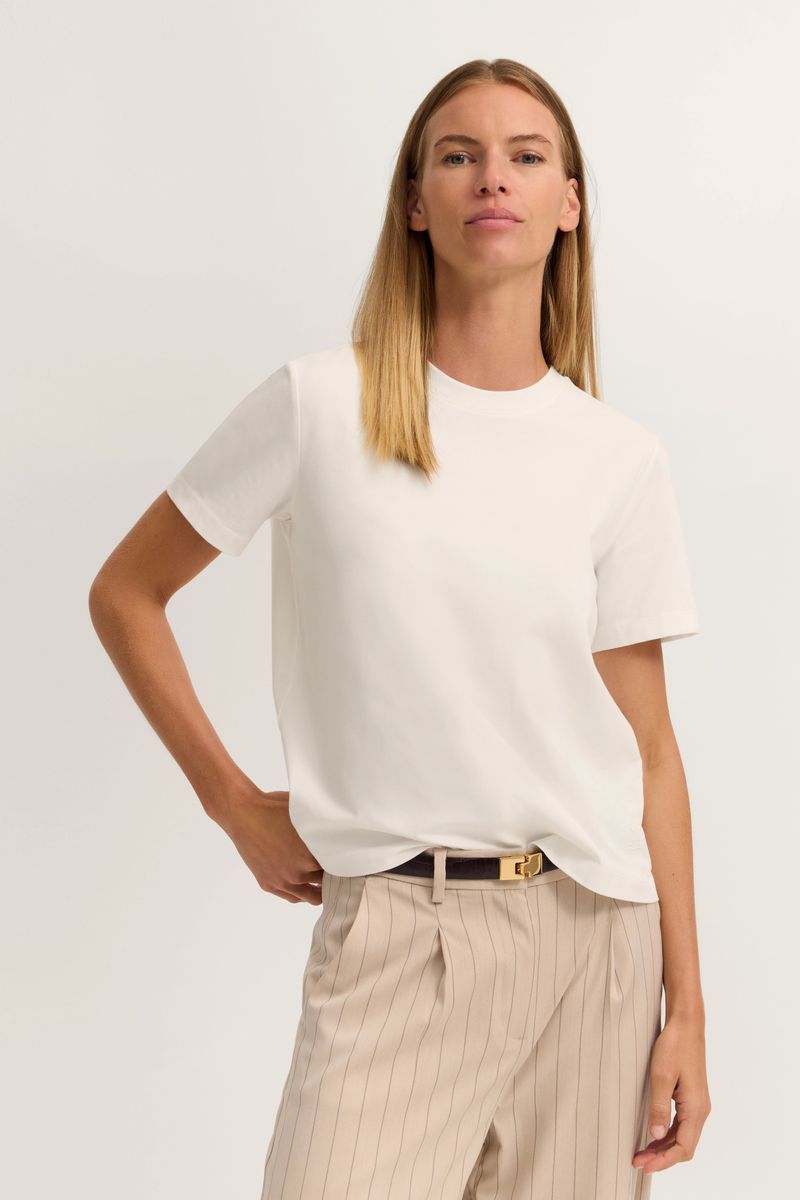 Klassisches Baumwoll-T-Shirt mit Rundhalsausschnitt