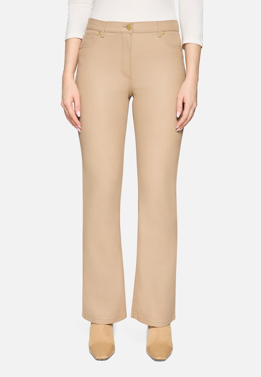 Schlanke Bootcut-Hose mit hohem Bund