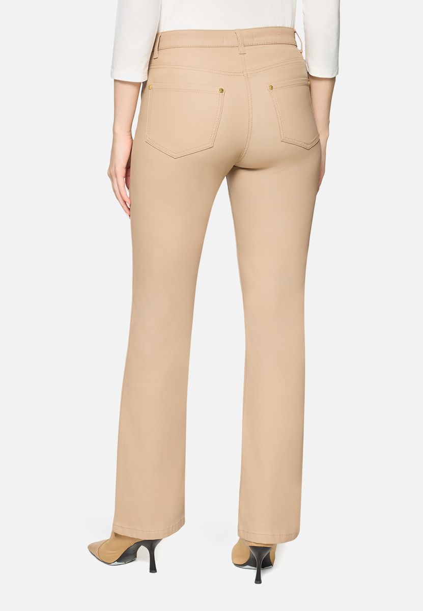 Schlanke Bootcut-Hose mit hohem Bund