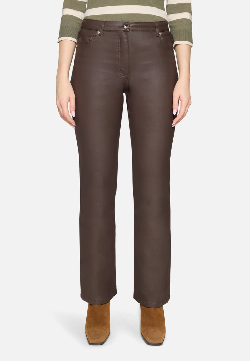 Schlanke Bootcut-Hose mit hohem Bund